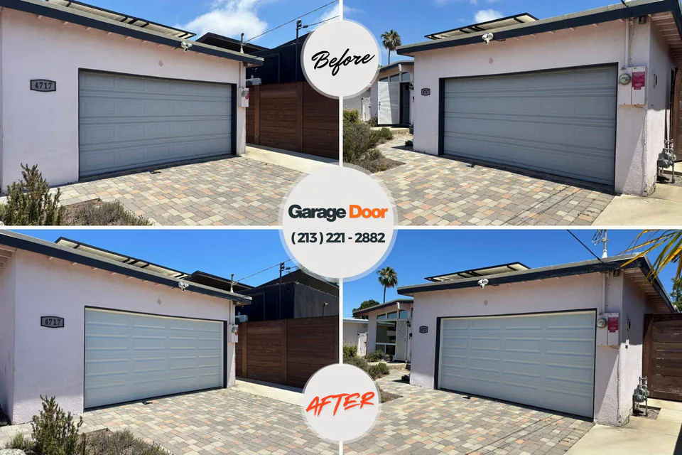 Before and after: garage door repair Glen Raven, NC